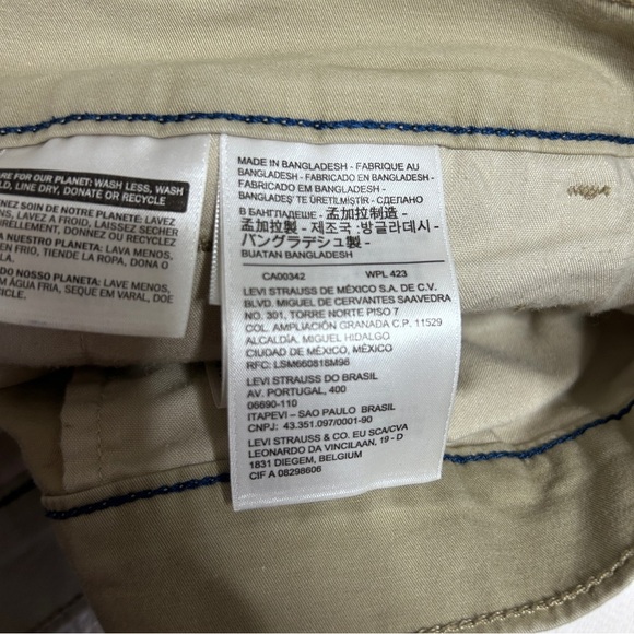 Levi's Men’s Size 34 Shorts XX Chino Tan Flat Front Preppy Casual Skater 9” - Picture 5 of 10